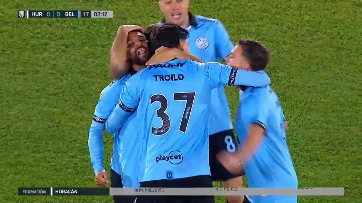 Belgrano 🏴☠️🟦 le gana 0-1 a Huracán en Parque Patricios con este gol de Franco Jara.