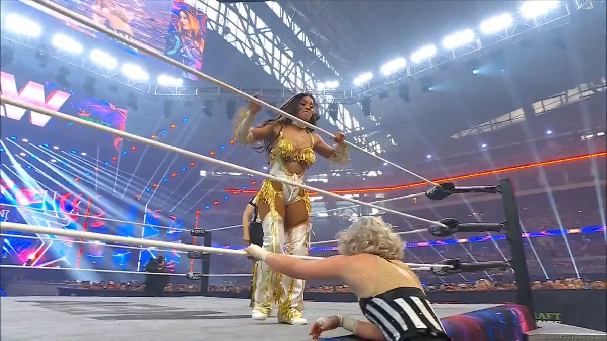 The CEO takes out Storm AND Luther! Watch #AEWAllInTexas LIVE on PPV right now!