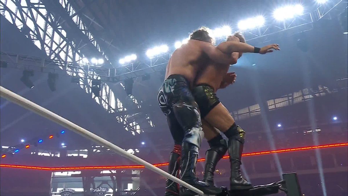 AVALANCHE FULL NELSON SUPLEX! Watch #AEWAllInTexas LIVE on PPV right now!