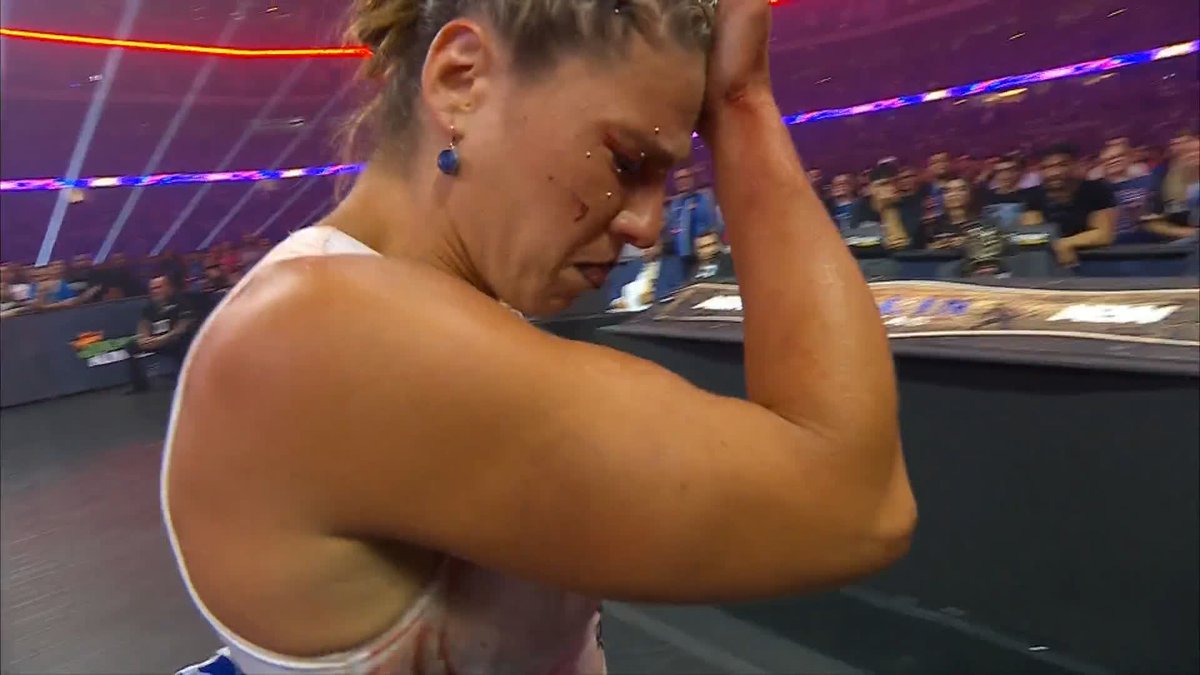 What the? Prince Nana handcuffed Marina Shafir to the timekeepers desk! Watch #AEWAllInTexas LIVE on PPV right now!