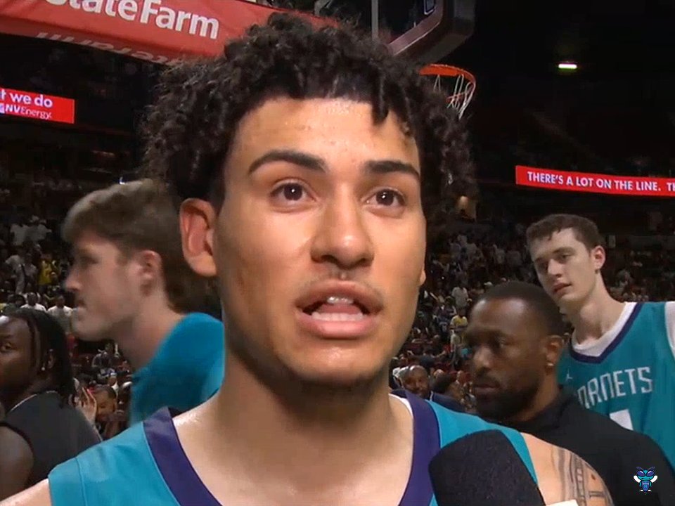 ๐๏ธ KJ Simpson: "I'm just trying to show overall that I can lead the second unit, because I understand that's what my role and value on the team is gonna be for the Hornets, and just going out there and showing I can do it here in Summer League." KJ Simpson Postgame Interview ๐