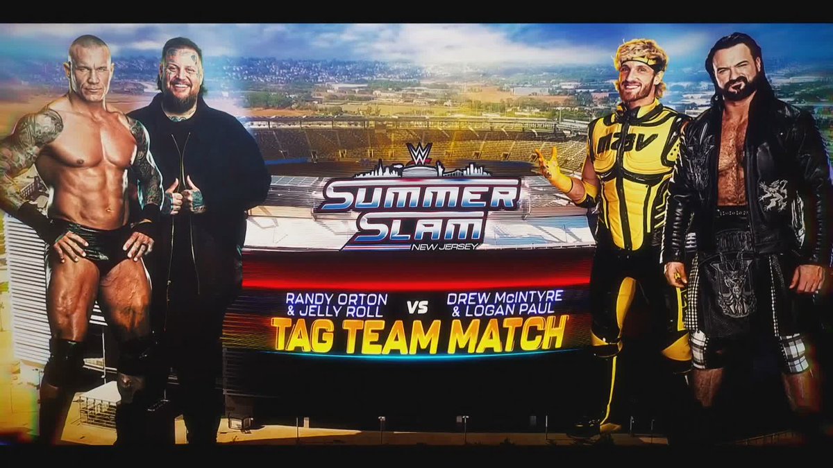 IT IS OFFICIAL. Randy Orton and Jelly Roll will team up to take on Logan Paul and Drew at SummerSlam! TICKETS ON SALE NOW 🎟️: