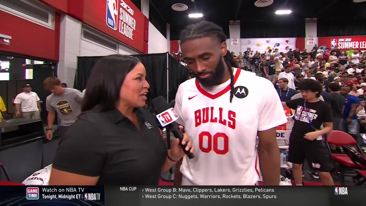 It's all about protecting the rock, Javon Freeman-Liberty tells Stephanie Ready ahead of 4th quarter action on NBA TV 🗣️