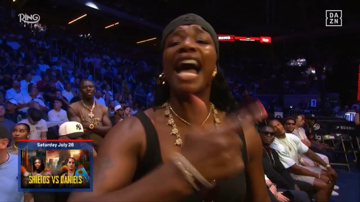 Claressa Shields is hyped watching Shakur Stevenson vs William Zepeda 🔥 Ring III is LIVE 🥊 📺 Buy the DAZN PPV now: