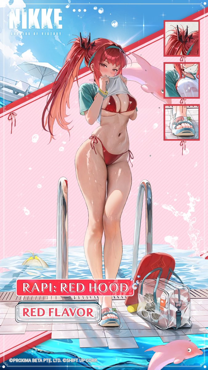【Costume Introduction】 Introducing the new costume of Rapi: Red Hood - Red Flavor! 👗 The striking red that I love the most. It can be obtained from [Costume Gacha]. ◆Costume Name Red Flavor HD Ver 🔗: #NIKKE #RapiRedHood #NIKKEsummer2025