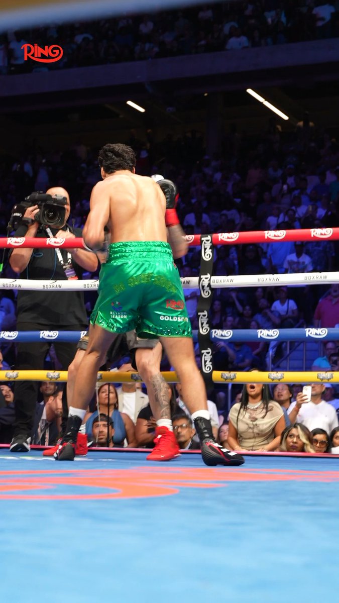 The ringside angle of Hamzah Sheeraz's destructive KO of Edgar Berlanga 💥 Ring III on DAZN 🥊