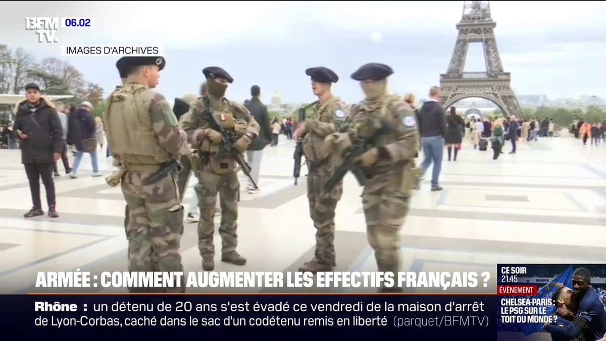 Quelles sont les options à disposition du gouvernement pour augmenter les effectifs de l'armée française?