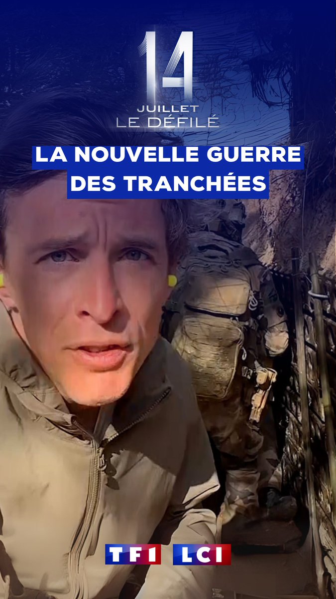 🇫🇷 #14JuilletLeDéfilé sur TF1 📌 Notre grand reporter François-Xavier Ménage (fx menage) a poussé les portes du 1er BCP - CENTAC, un site unique en son genre où des centaines de militaires s'entraînent à faire la guerre ⬇️ Ici, dans les tranchées cc Antoine Guélaud