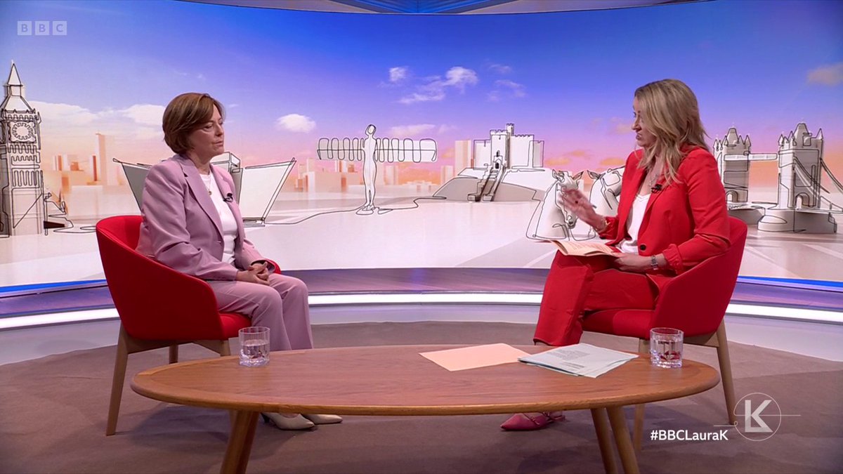 "It's very frustrating that the BBC has had some own goals in this area" Ofcom CEO Melanie Dawes says recent incidents with BBC coverage, such as Bob Vylan's anti-Israel Glastonbury chants, could lead to "loss of confidence" in the broadcaster #BBCLauraK