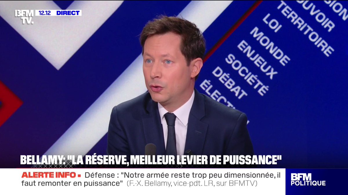 François-Xavier Bellamy (vice-président de LR) estime que "la réserve est le meilleur levier pour une montée en puissance de nos armées"
