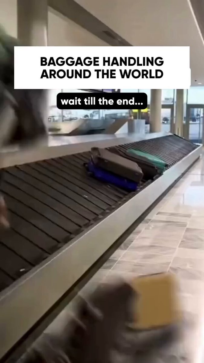 How different cultures handles passengers airport luggage.