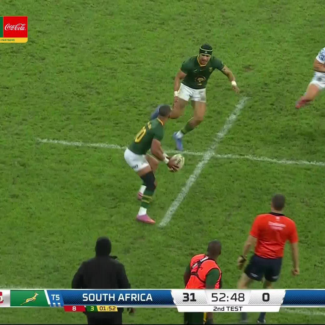 MANIE LIBBOK 🔥 One hand pick-up, then the most beautiful pass to get out of trouble turning nothing into something. Wow. #RSAvITA