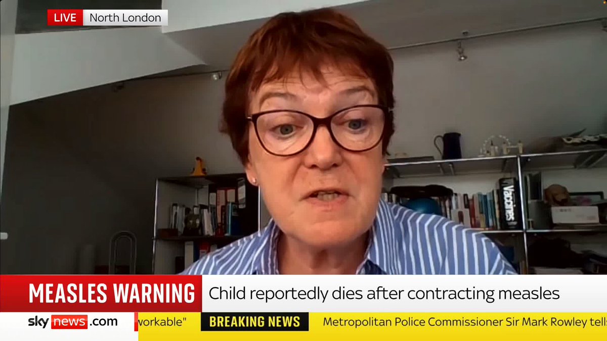 'What is stopping parents from vaccinating their children is mainly because of lack of access.' Professor of children's health Helen Bedford speaks to Sky News about why measles is on the rise amongst children in the UK. 📺 Sky 501