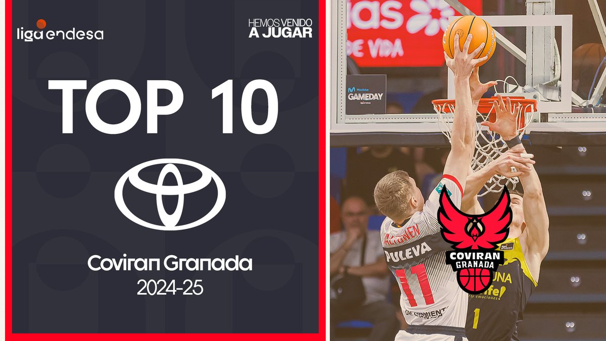 ❤️ El liderazgo de Rousselle, los talentos de Amine Noua y Visconti, el descaro de Valtonen, la contundencia de Wiley y Rubén Guerrero, la garra charrúa de Agustín Ubal... ¡ESTO ES EL #Top10Toyota DE LA TEMPORADA 2024-25 DE Coviran Granada! 💥🤯 Toyota España | #LigaEndesa