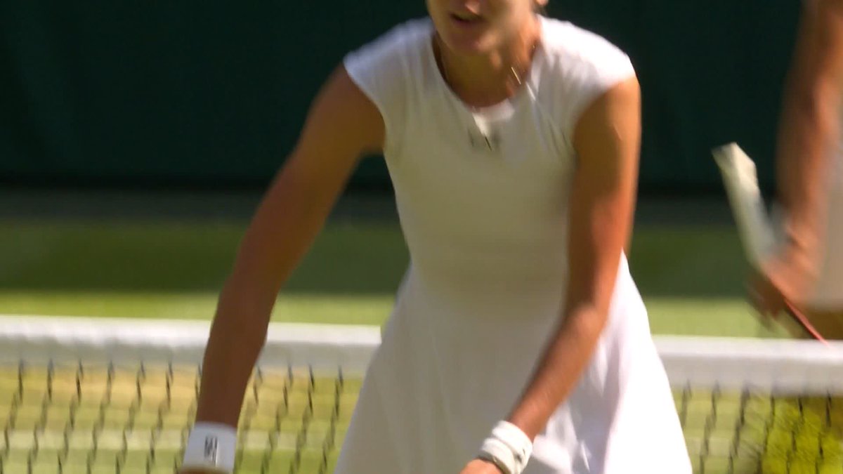 The 2025 Ladies' Doubles Champions - Veronika Kudermetova and Elise Mertens 🤩 The pair recover from going a set down to defeat Su-Wei Hsieh and Jelena Ostapenko 3-6, 6-2, 6-4 and claim their first Grand Slam title together ✨ #Wimbledon