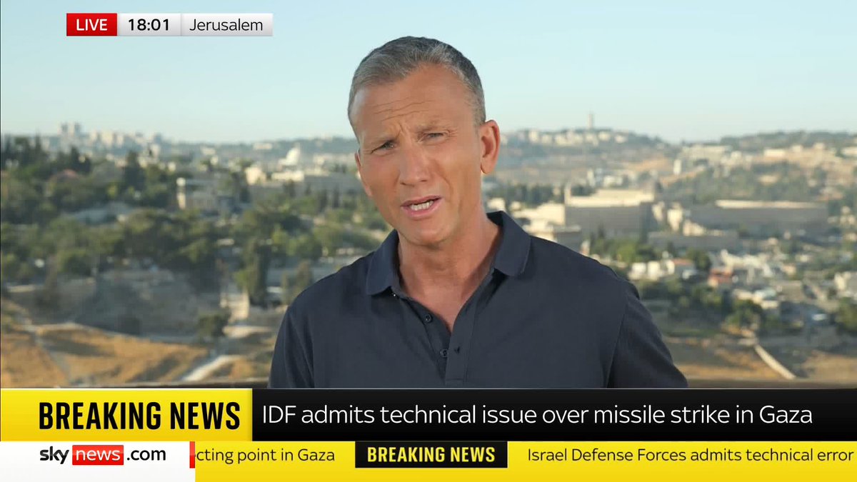 The Israeli military says it missed its intended target after Gaza officials said 10 Palestinians - including six children - were killed in a strike at a water collection point. @AlexRossiSky reports from Jerusalem. Latest ➡️ 📺 Sky 501 and Virgin 602