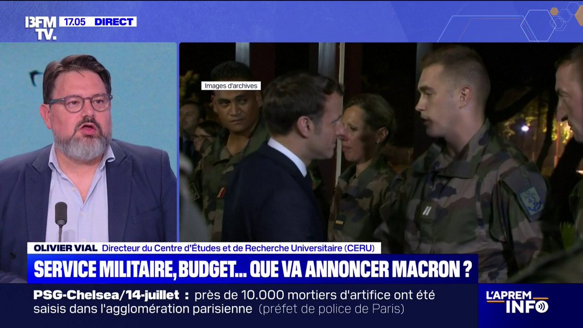 Discours aux Armées: "Il y a une crainte qu'Emmanuel Macron essaye de politiser" ce sujet, explique Olivier Vial, directeur du CERU