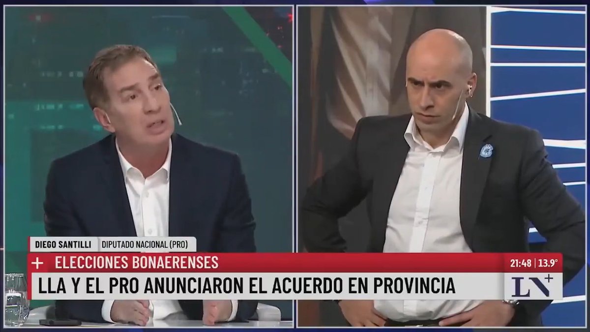 𝙀𝙨𝙩𝙖 𝙨𝙚𝙢𝙖𝙣𝙖 𝙚𝙣 𝙇𝙉+ 🔵“El Pro tiene que acompañar el cambio que eligió la sociedad”. El diputado Diego Santilli sostuvo que en octubre se juega la gobernabilidad del Gobierno y habló sobre el acuerdo con LLA: "Si vamos unidos, ganamos" 🔷 En #MásVerdad