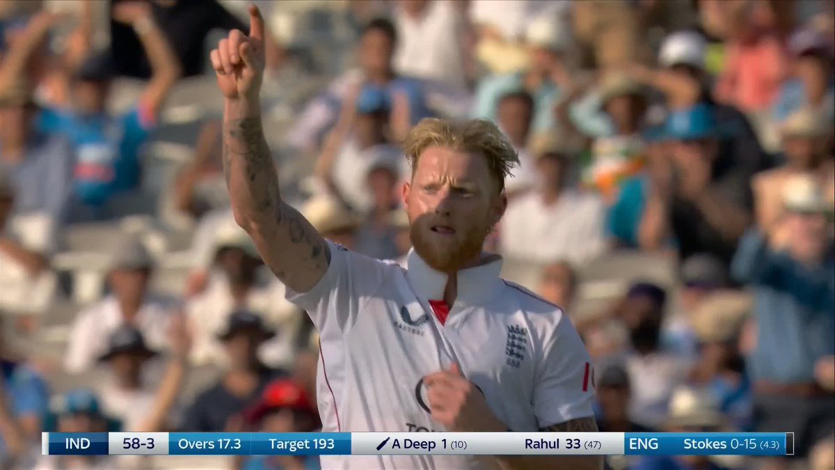STOKES DISMISSES DEEP WITH THE FINAL BALL OF THE DAY! 💥 India will come out on day five with 58-4 on the board... what a final session for England!