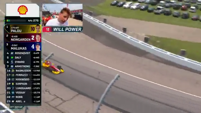 Another Team Penske driver is out at Iowa. Will Power explains what happened to the No. 12 car.