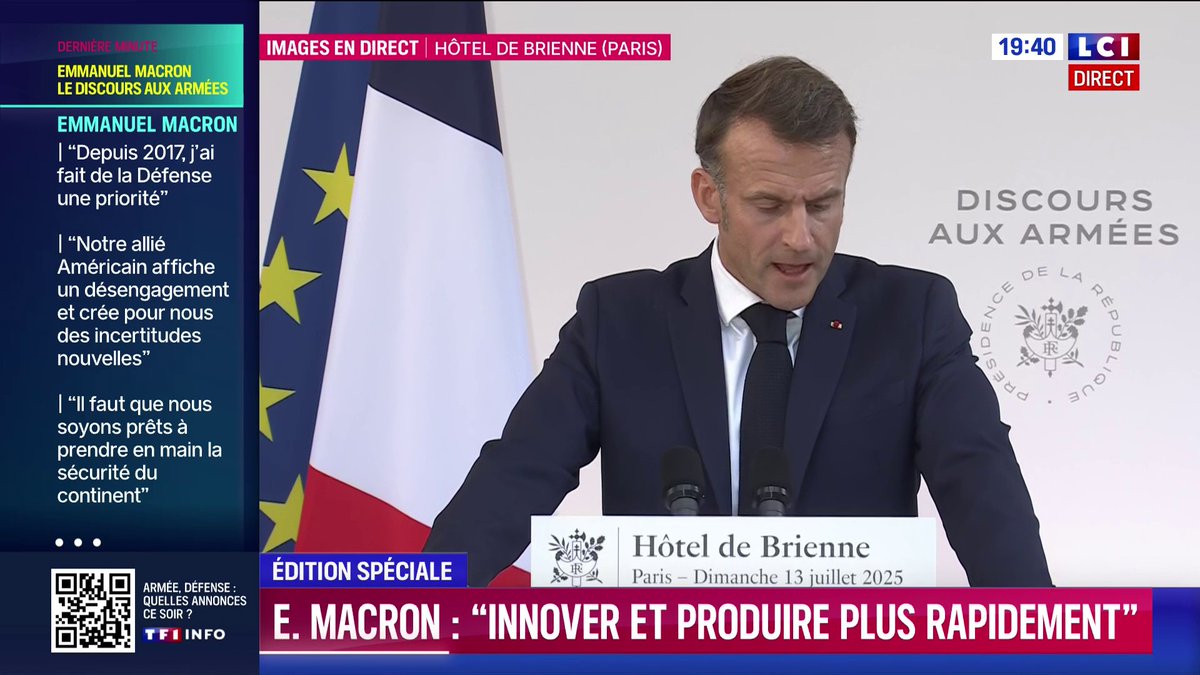 Macron nous dit qu’il nous dira comment il transformera la jeunesse française en chair à canon en octobre C’est passionnant comme annonce historique