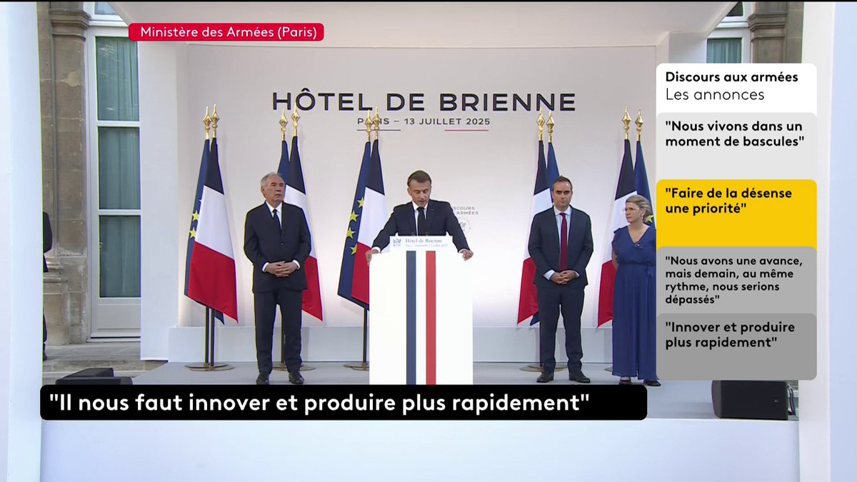 🔴 DIRECT - "On doit donner à la jeunesse un nouveau cadre pour servir, selon d'autres modalités, au sein de nos armées", annonce Emmanuel Macron, qui souhaite des mesures concrètes d'ici à l'automne. #DiscoursAuxArmées.