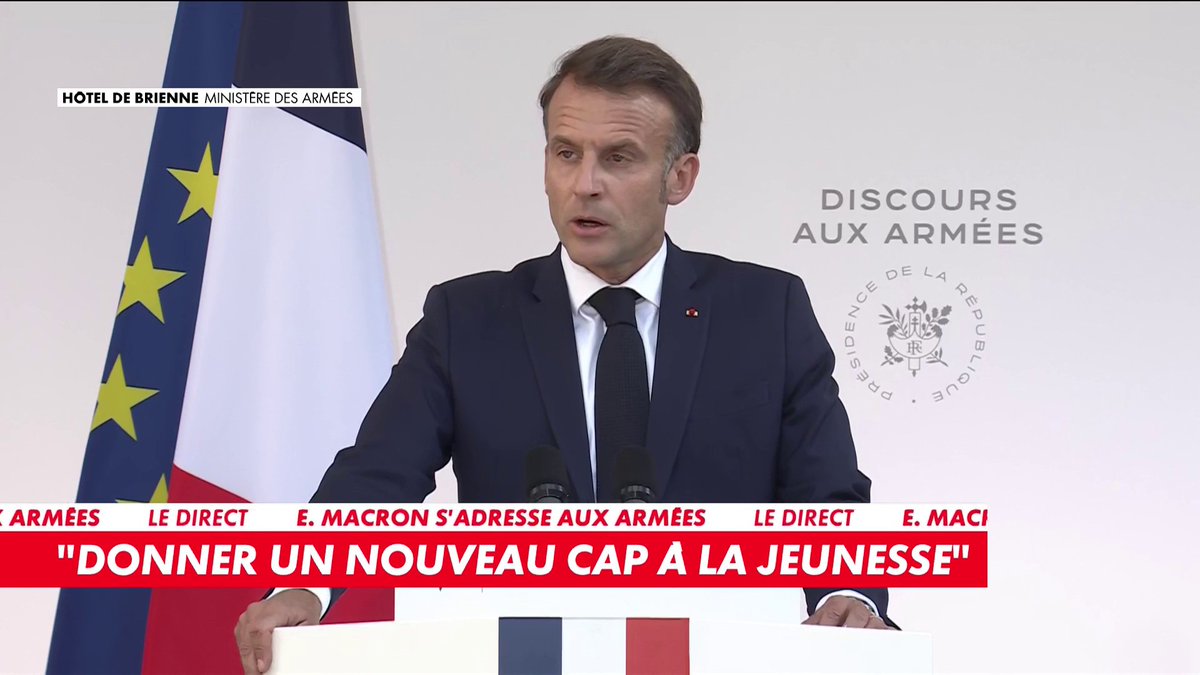 «Nous allons doubler le budget des armées d'ici 2027. Nous consacrerons 64 milliards d'euros pour notre défense», annonce Emmanuel Macron