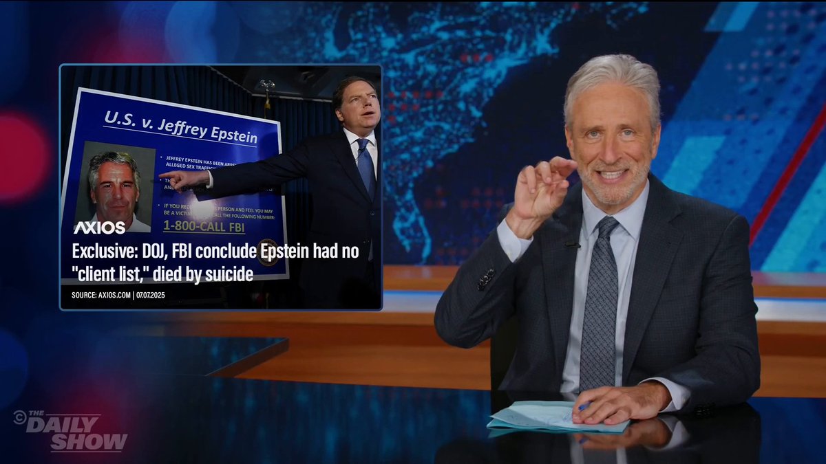 Jon Stewart on the winners of Trump’s Big Beautiful Bill… and the Epstein list’s mysterious disappearance