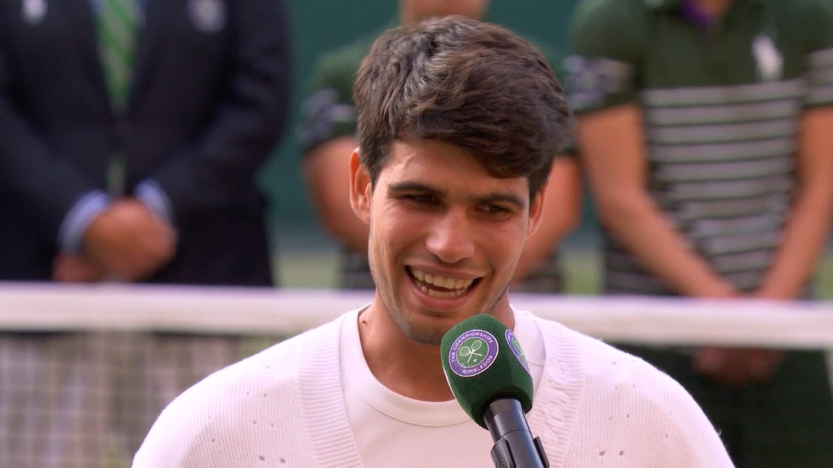 "I feel at home every time that I come here." We can't wait to have you back next year, Carlos 💜 #Wimbledon