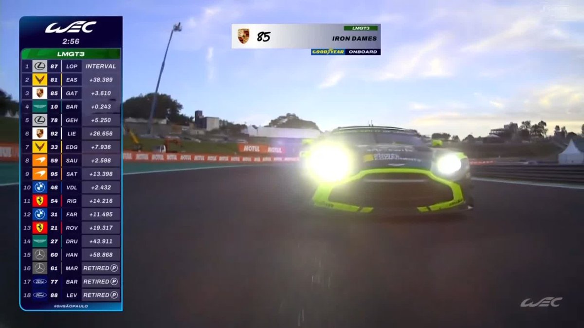 ブラジルのファンが沸く🔥 E.バリチェロがドライブする 10号車アストンマーティンが表彰台圏内に! 最後の最後にドラマが待っていた✨ FIA世界耐久選手権 #WEC Rd.5 サンパウロ6H🇧🇷 LIVE配信! 🔽ご視聴/ご購入は🔽