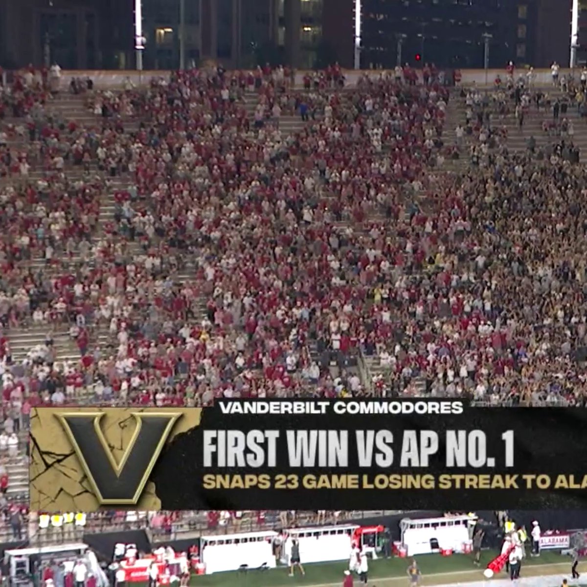 A night Vanderbilt Football will never forget ⚓️ #SECNTakeover