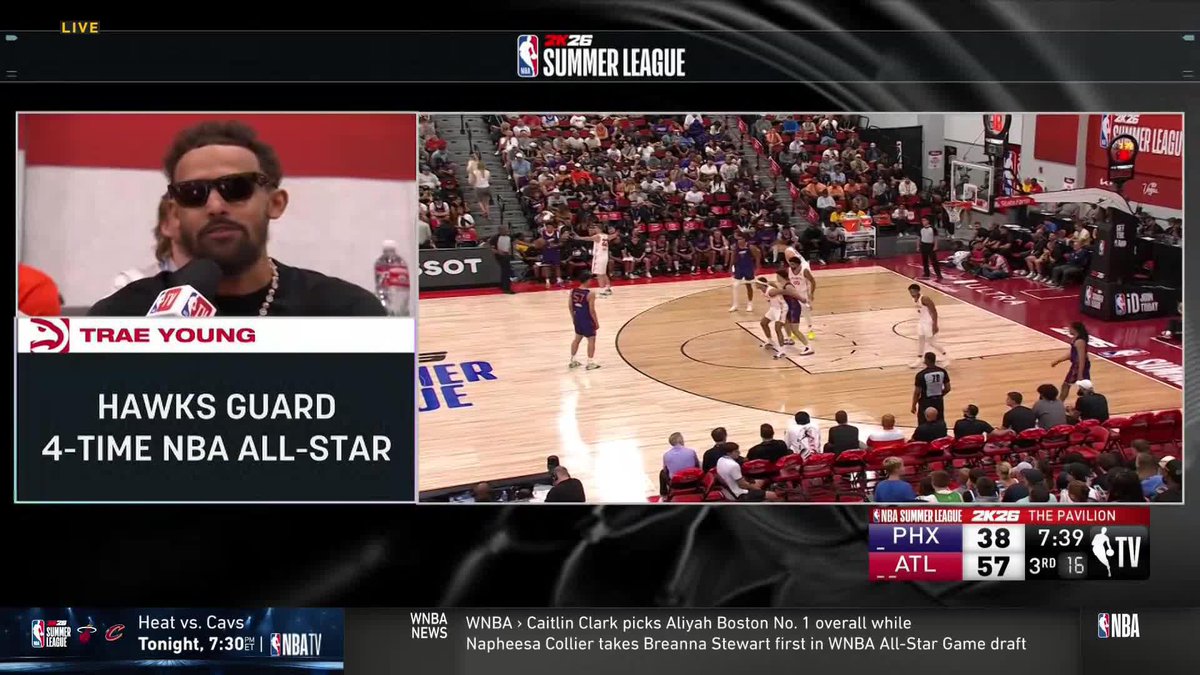 "We got a new team, a new energy, watching Asa and Kobe back from injury. It's great to see." 🙌 Stephanie Ready caught up with Trae Young at the #NBA2KSummerLeague 🗣️