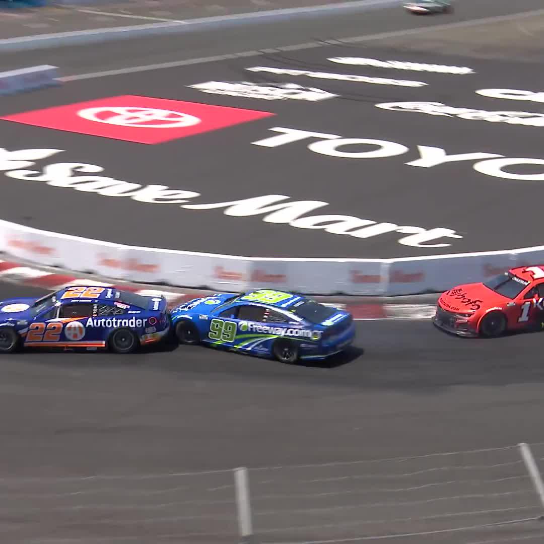 We have Trackhouse Racing trouble in Turn 11!