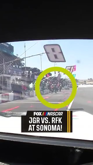 A heated moment between the Ty Gibbs and Chris Buescher teams at Sonoma.