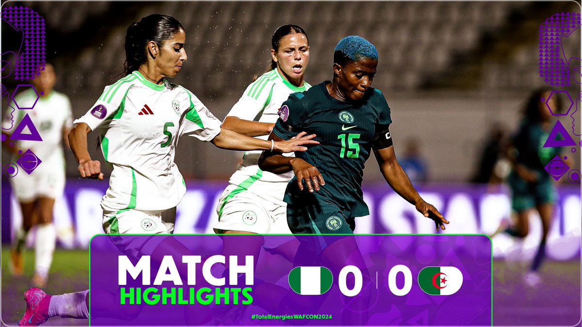 🎥 HIGHLIGHTS: 🇳🇬 0-0 🇩🇿 Strong defensive game from both sides, sharing the points in matchday 3 🤝 #TotalEnergiesWAFCON2024