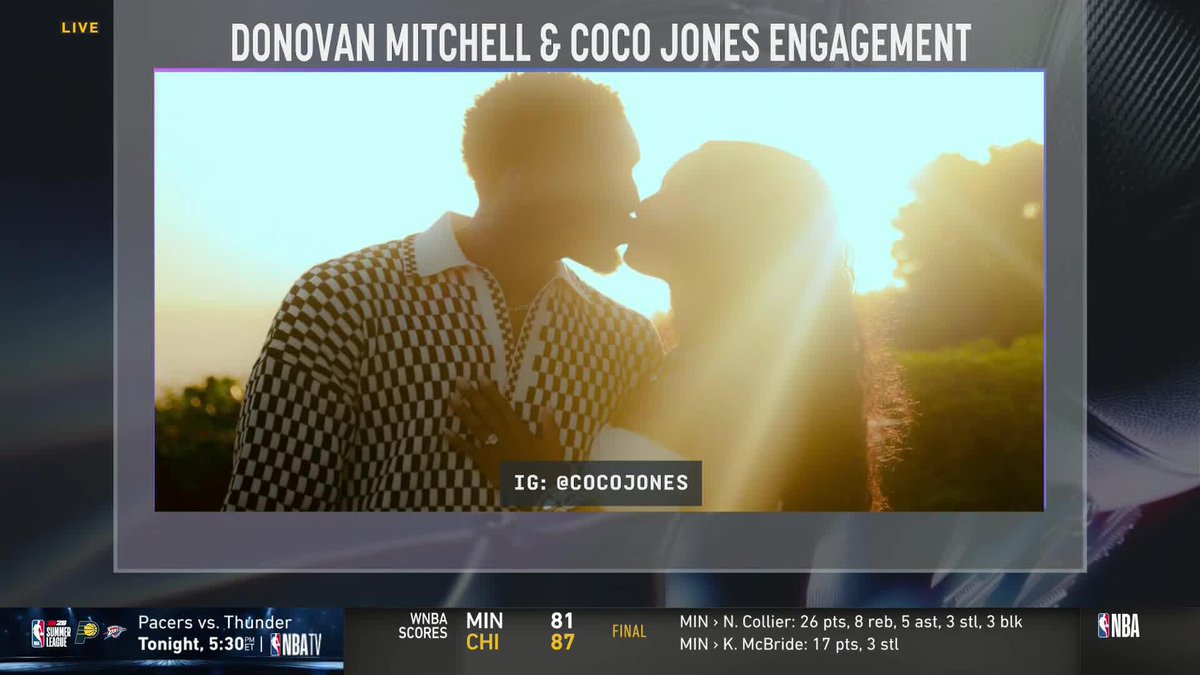 Donovan Mitchell on his engagement: “There were nights when I was up not falling asleep.” 😭