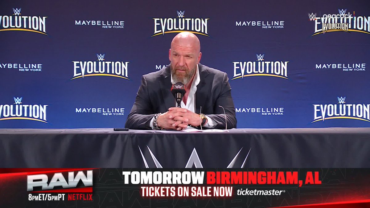 .Triple H gives us an update on Seth Rollins and tomorrow's WWE Raw!