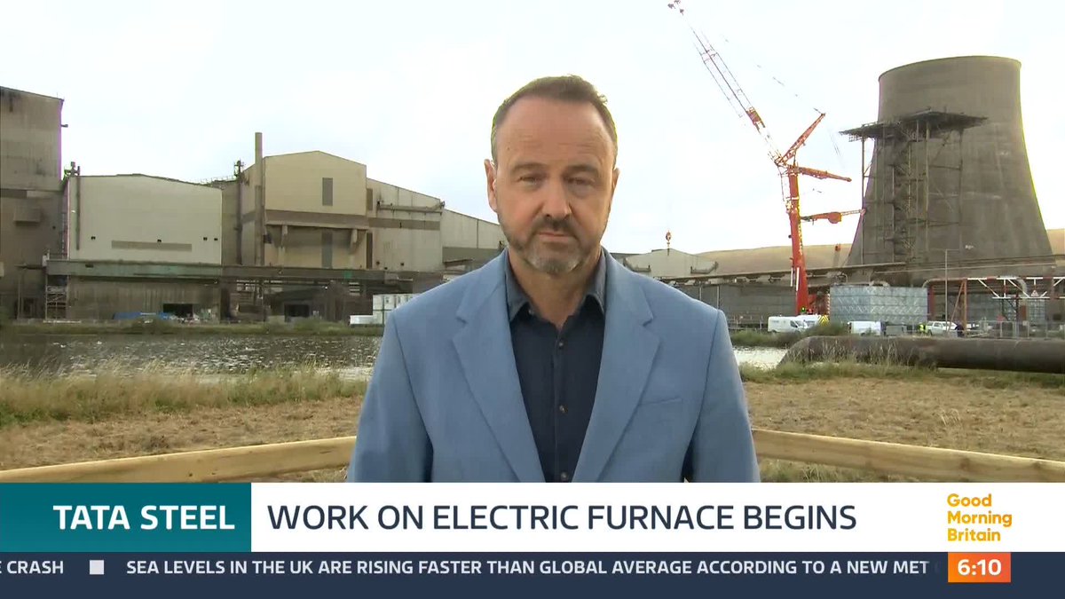 Construction of a new electric furnace at Tata Steel in Port Talbot begins today, following last year's closure of the blast furnaces, which led to more than 2000 job losses at the plant. @swainitv reports.