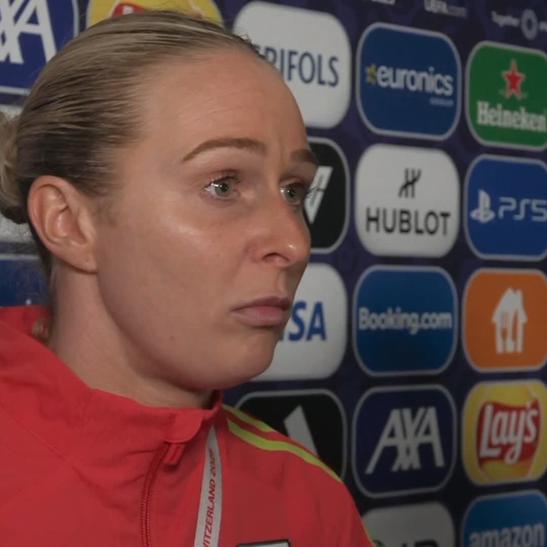 "Our aim is to qualify for major tournaments" 🏴 Rhiannon Roberts says Wales "should be on the big stage" and qualifying for future tournaments after they were knocked out of the Euros last night.
