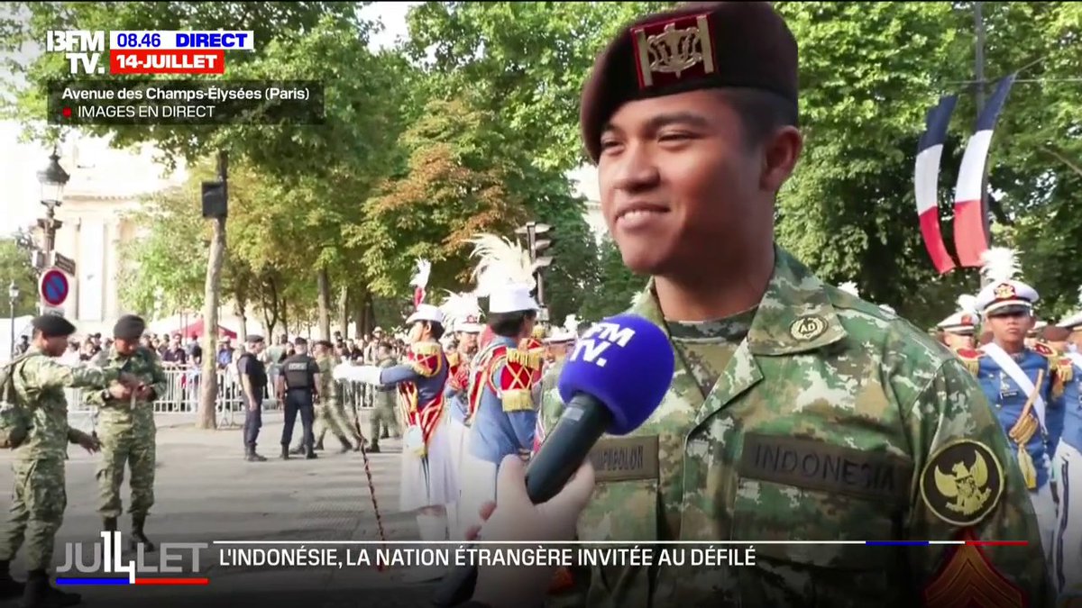 💬 "On est vraiment contents d'être là" L'Indonésie est l'invitée d'honneur du défilé du 14-Juillet