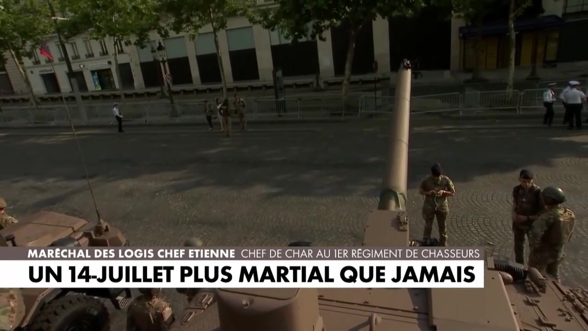 #14Juillet : "le char Leclerc, pour le conduire c'est un permis voiture et une petite formation de 3 semaines" explique le Maréchal des Logis Chef Etienne #HDPros #Europe1