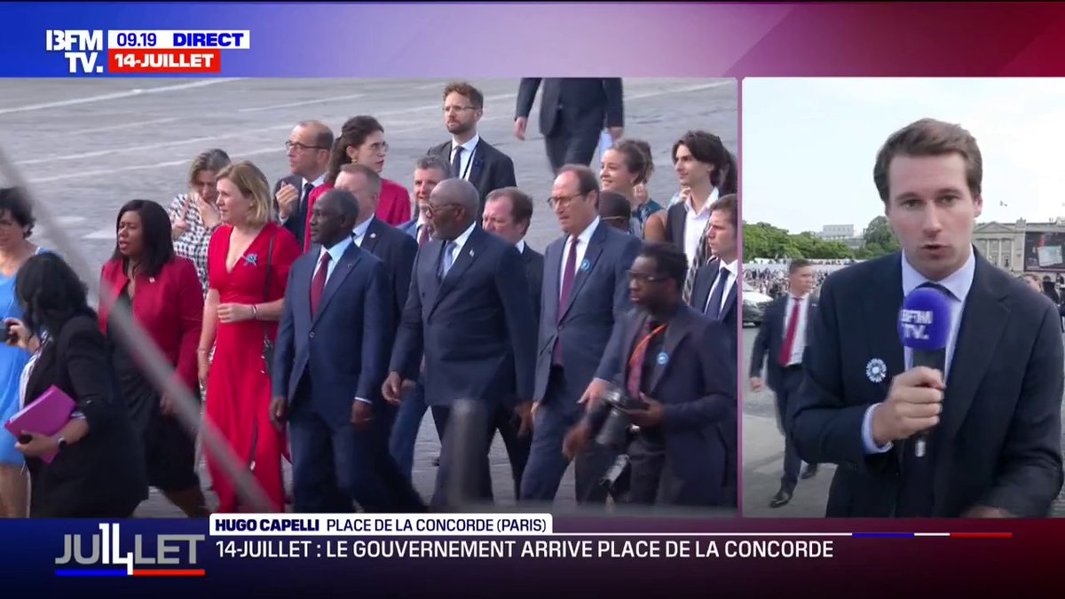 Défilé militaire du 14-juillet : le gouvernement arrive sur la place de la Concorde
