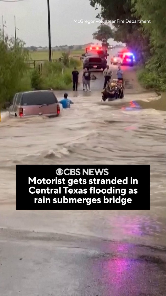 More rain fell in Central Texas over the weekend, creating more floods as search and recovery efforts continue in the area after the July 4th flooding. In McGregor, emergency crews were seen rescuing a motorist who became stranded after fast-flowing waters submerged a bridge.