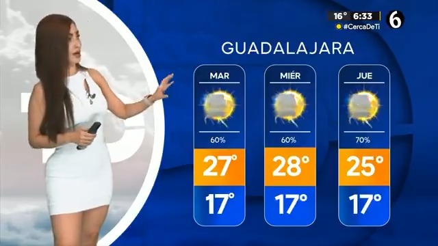 ▶️ ¿Lloverá? Conoce el pronóstico del tiempo para este lunes en el Área Metropolitana de Guadalajara con Emily Quiñones (Emily Quiñones) ☔ 📺 #TelediarioMatutino