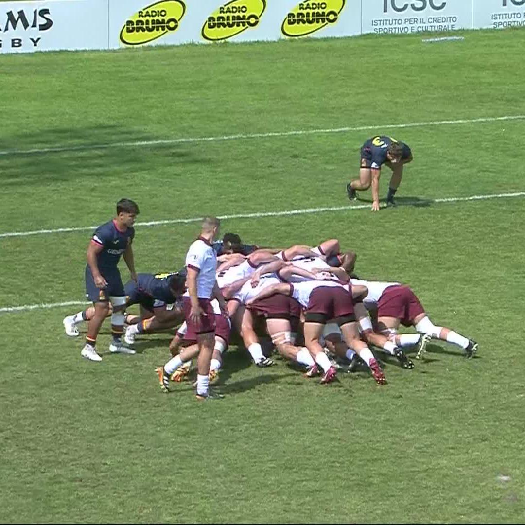 Georgia get the ball rolling ๐ It's Mikheil Shioshvili who scores the first try of the game against Spain ๐ Follow the action on the RugbyPass app ๐ฒ #WorldRugbyU20s