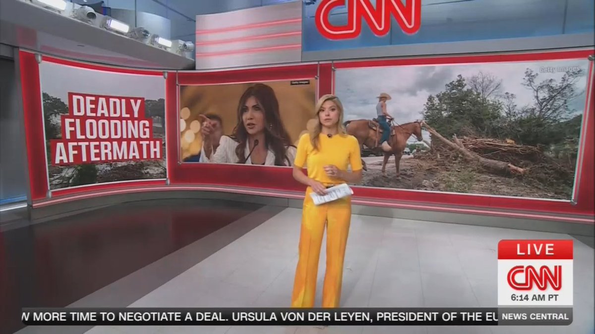 Reporter: 5 search and rescue teams were not dispatched by FEMA until days after the most recently found survivor was discovered. Earlier this year, after flooding in Kentucky, Virginia, and West Virginia and in 2023, FEMA was able to mobilize search and rescue teams within hours, not days. DHS Secretary Kristi Noem defended the response