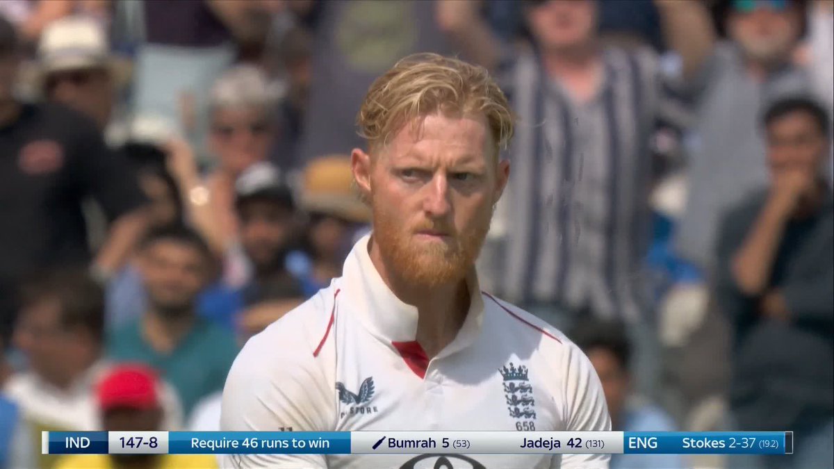 Who else but Ben Stokes? ๐ England finally get the wicket of Jasprit Bumrah! ๐