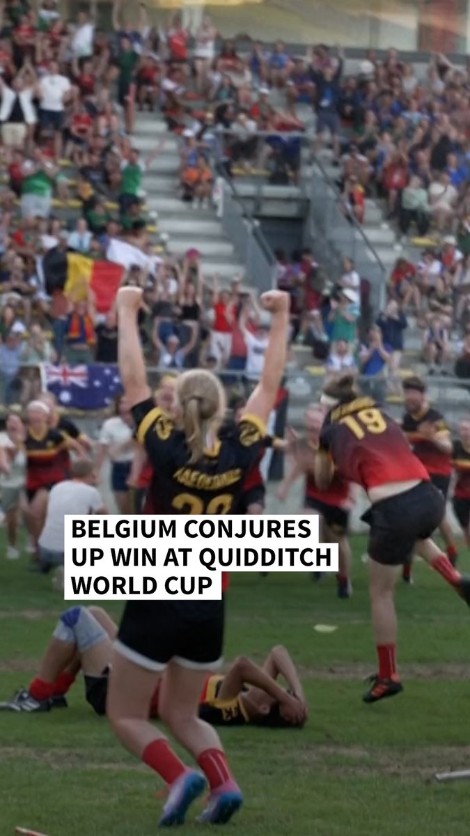VIDEO: 🇧🇪 Belgium conjure up win at quidditch world cup Known officially as quadball since 2022, quidditch was originally inspired by the game played by Harry Potter and his schoolmates in the famed books by J.K. Rowling #AFPVertical