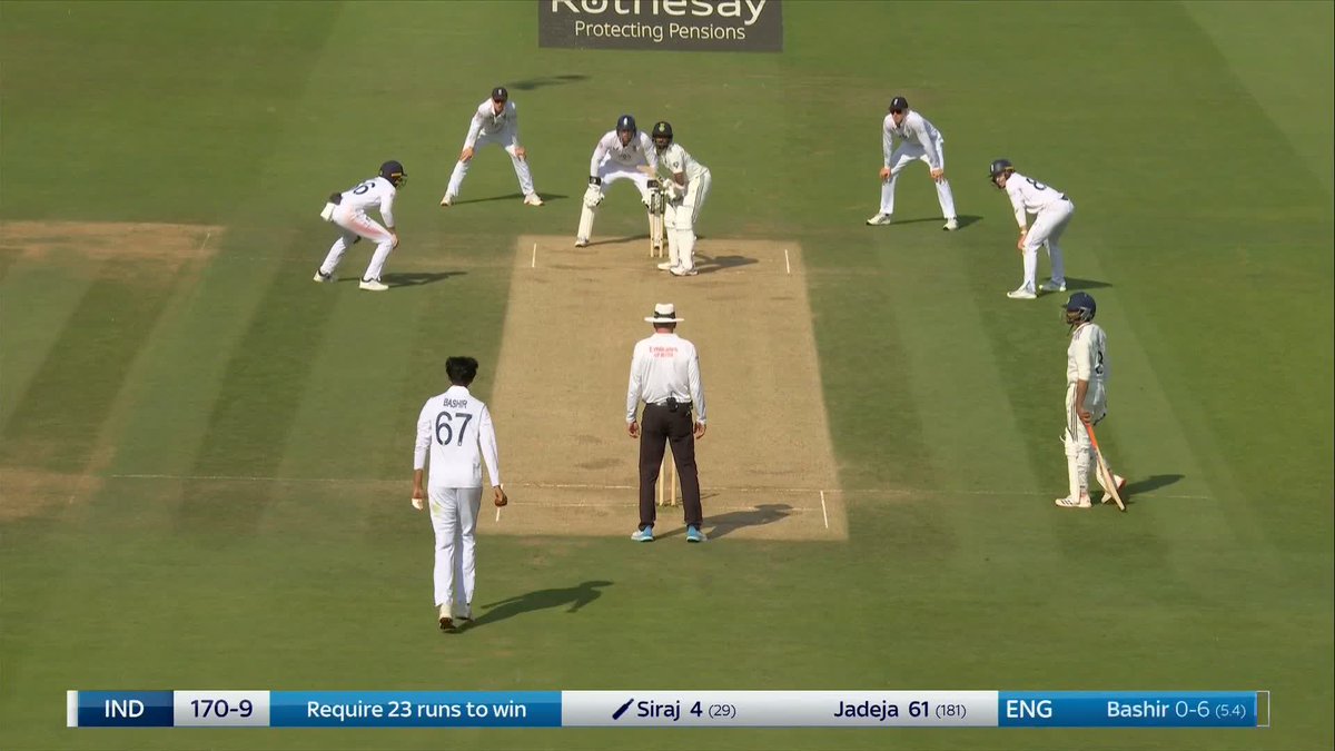 ENGLAND HAVE WON THE THIRD TEST BY JUST 22 RUNS! 🤯 The ball rolls onto Mohammed Siraj's stumps off the bowling of Shoaib Bashir!