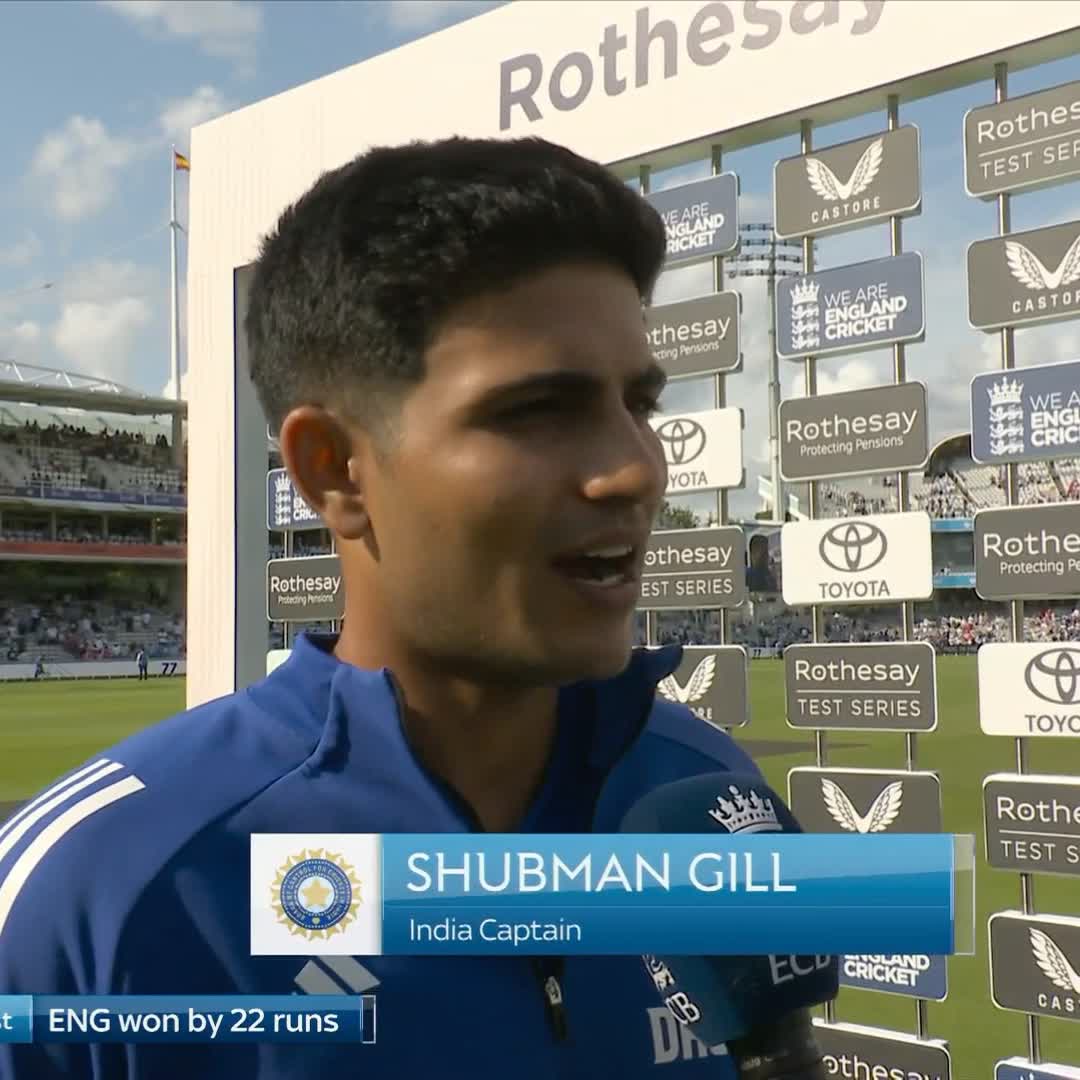 "EXTREMELY proud" ❤️ Shubman Gill reflects on his sides efforts after falling to a 22-run defeat to England 🗣️